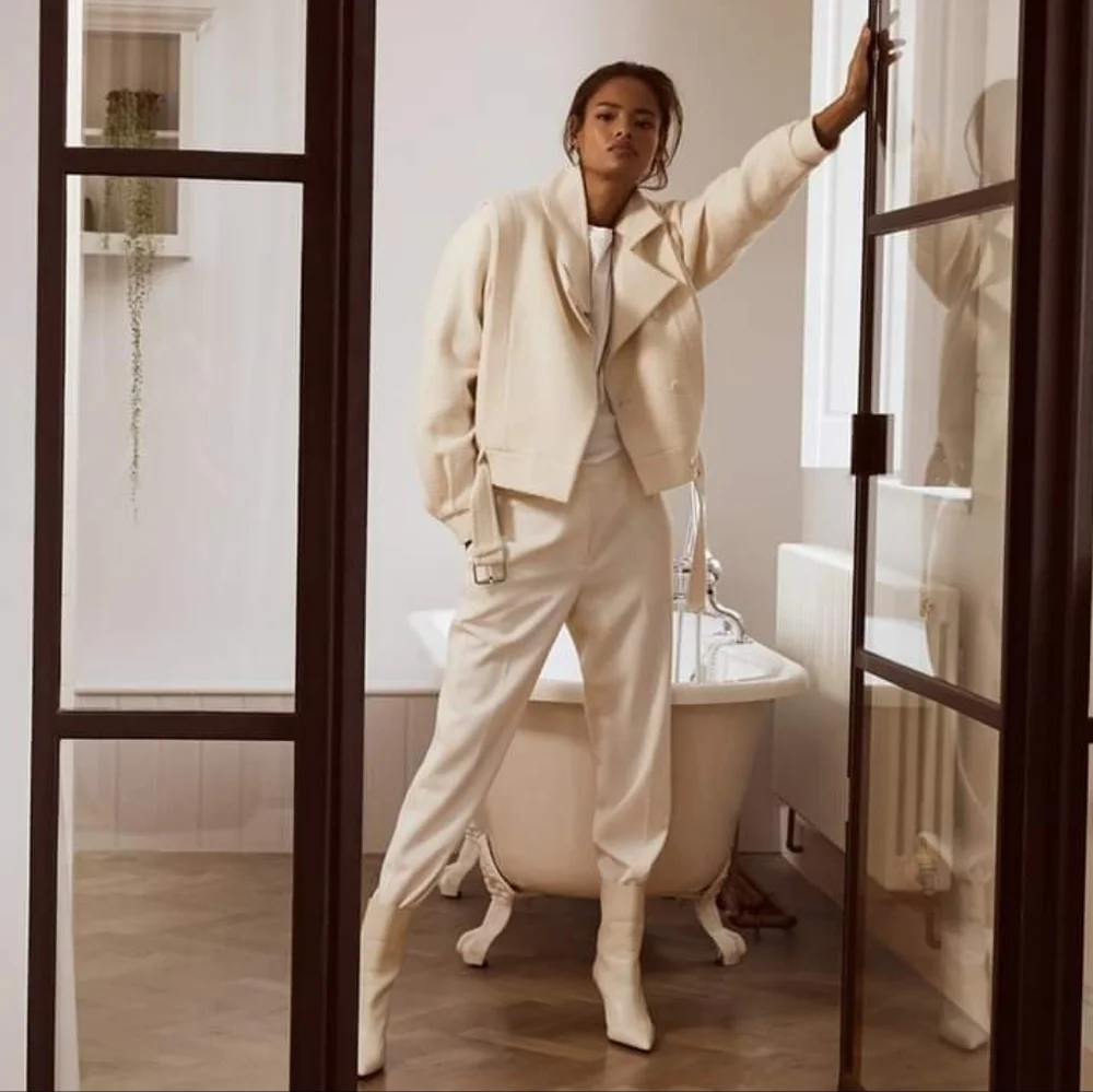 NWT REISS | Clara Wool Blend Biker Jacket - Picture 7 of 12